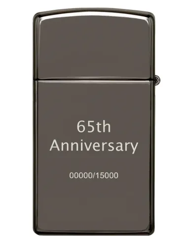 Зажигалка Zippo 49709 - 65th Anniversary Zippo Slim® Collectible - Black Ice®