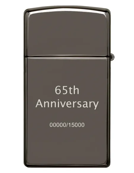 Зажигалка Zippo 49709 - 65th Anniversary Zippo Slim® Collectible - Black Ice®