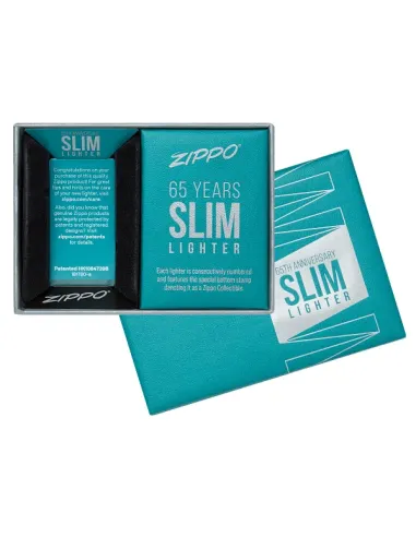 Зажигалка Zippo 49709 - 65th Anniversary Zippo Slim® Collectible - Black Ice®