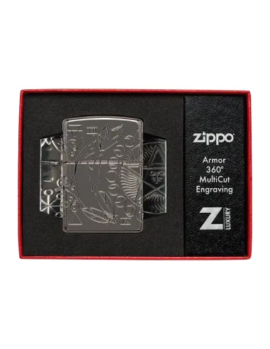Зажигалка Zippo 49689 Armor™ - Wicca Design - Black Ice®