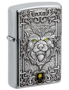 Зажигалка Zippo 48690 - Wolf Emblem - Brushed Chrome