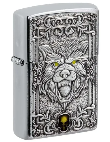Зажигалка Zippo 48690 - Wolf Emblem - Brushed Chrome