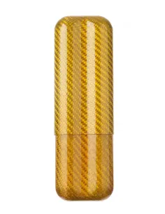 Чехол Lubinski на 2 сигары, золотистый карбон