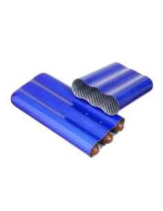 Чехол Lubinski на 3 сигары, синий карбон 2