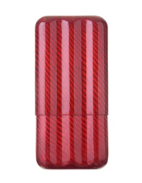 Чехол Lubinski на 3 сигары, красный карбон