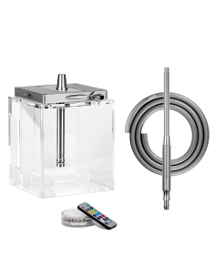 HOOB - ATOM SPACE GRAY / ФУРНИТУРА СТАЛЬ / ПОДСВЕТКА (КОРПУС, КОЛБА, ШЛАНГ, МУНДШТУК, ПОДСВЕТКА)