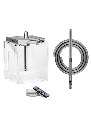 HOOB - ATOM SPACE GRAY / ФУРНИТУРА СТАЛЬ / ПОДСВЕТКА (КОРПУС, КОЛБА, ШЛАНГ, МУНДШТУК, ПОДСВЕТКА)