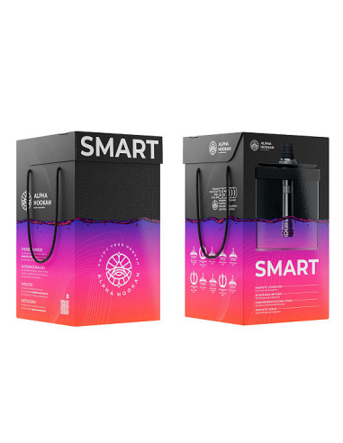 ALPHA HOOKAH - SMART BOX (КОМПЛЕКТ: ШАХТА, КОЛБА, БЛЮДЦЕ, ШЛАНГ, МУНДШТУК, УПЛОТНИТЕЛИ)