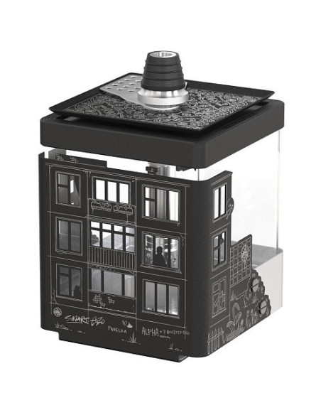 ALPHA HOOKAH - SMART EXZO PANELKA (ШАХТА,КОЛБА,БЛЮДЦЕ,ШЛАНГ,МУНДШТУК,УПЛОТНИТЕЛИ,ПОДСВЕТКА)