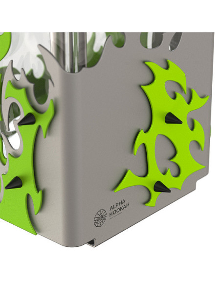 ALPHA HOOKAH - SMART EXZO TRIBAL LIME (ШАХТА,КОЛБА,БЛЮДЦЕ,ШЛАНГ,МУНДШТУК,УПЛОТНИТЕЛИ,ПОДСВЕТКА)