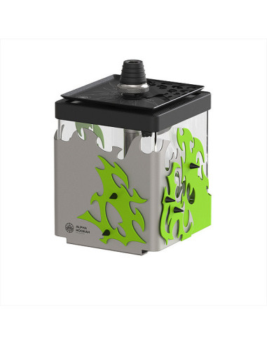 ALPHA HOOKAH - SMART EXZO TRIBAL LIME (ШАХТА,КОЛБА,БЛЮДЦЕ,ШЛАНГ,МУНДШТУК,УПЛОТНИТЕЛИ,ПОДСВЕТКА)